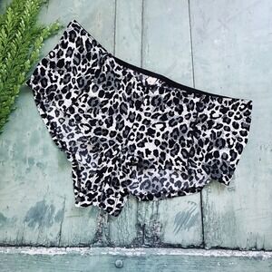 Cacique Leopard Print Boyshort Panties Grey Black Plus Size 18/20 NWOT